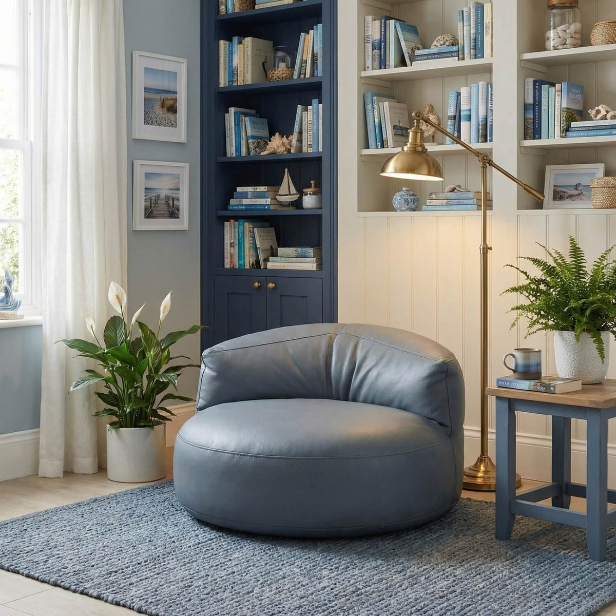 Pouf fauteuil bas arrondi | Nomaï