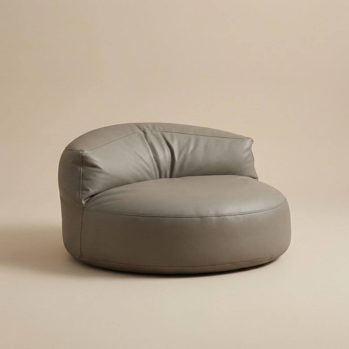 Pouf fauteuil bas arrondi | Nomaï Gris