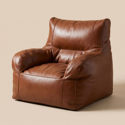 AURA | Pouf fauteuil brun souple | Nomaï