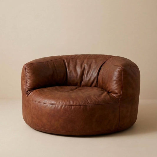 Pouf fauteuil design | Nomaï Marron