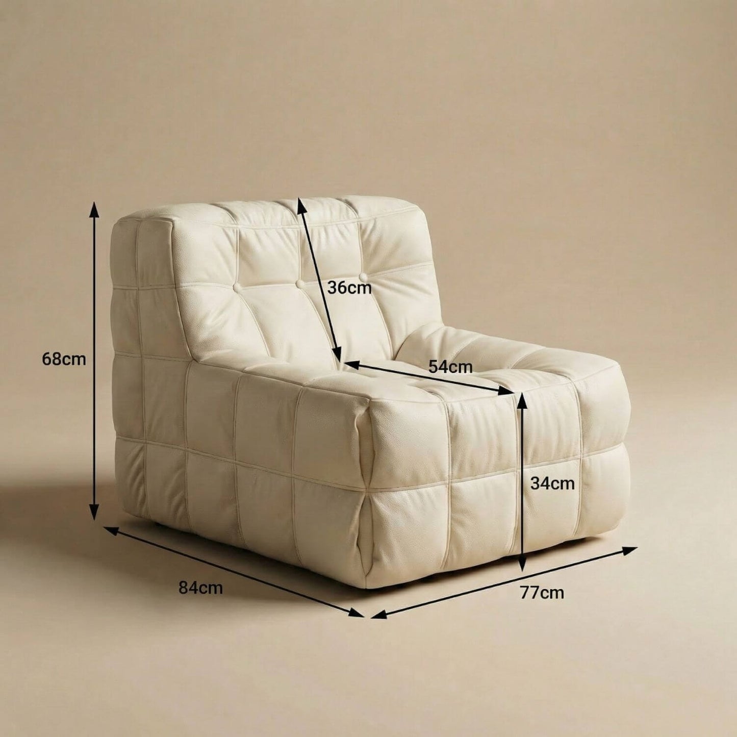 Pouf fauteuil élégant | Nomaï