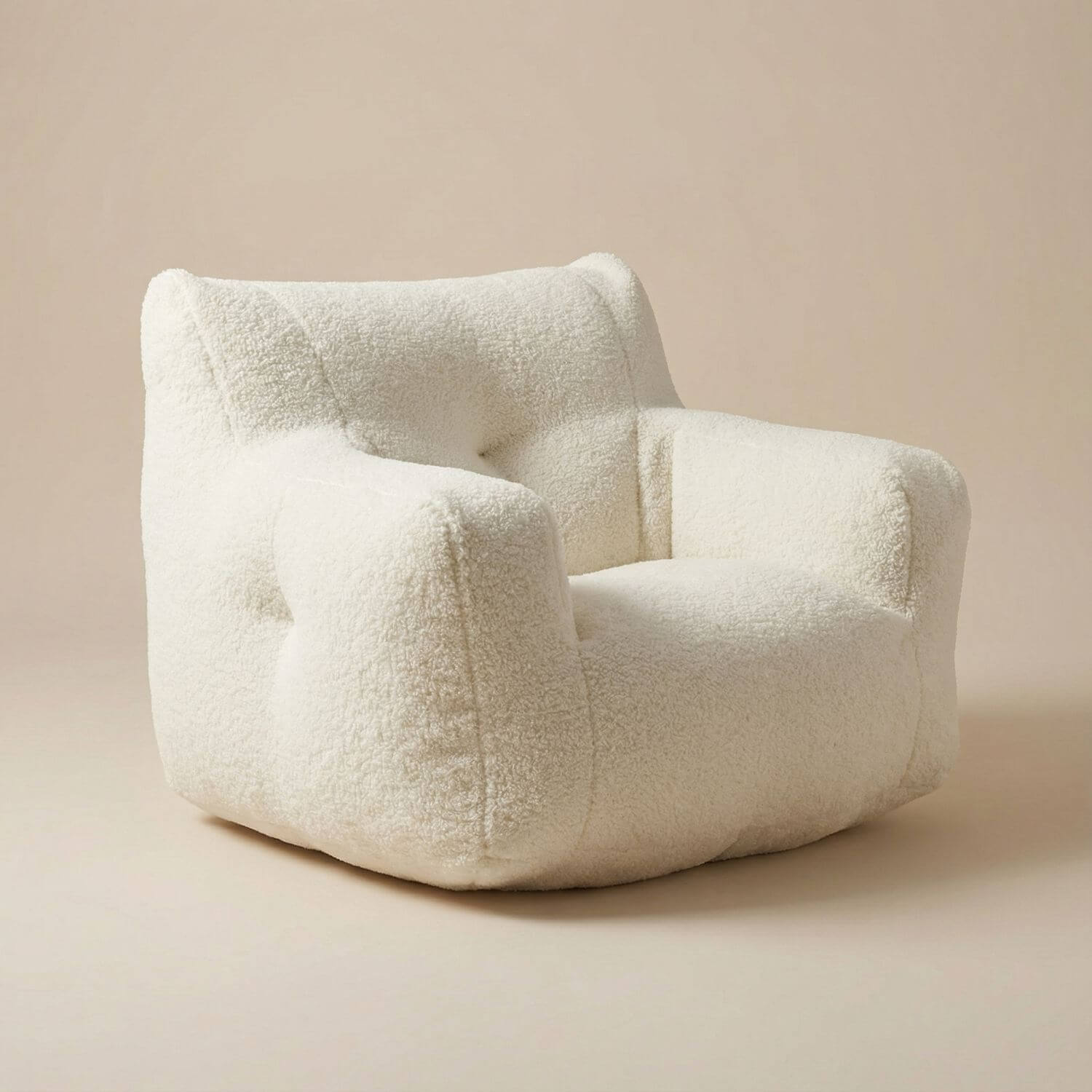 Pouf fauteuil enfant bouclette | Nomaï Blanc