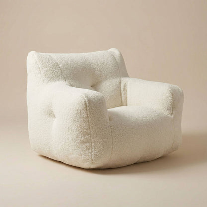 Pouf fauteuil enfant bouclette | Nomaï Blanc