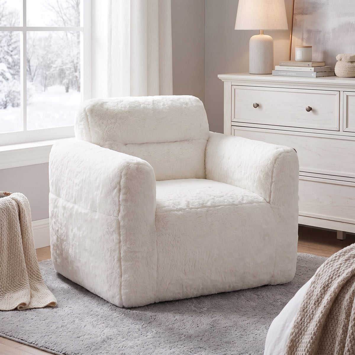 AURA | Pouf fauteuil faux fur hivernal | Nomaï – image 2
