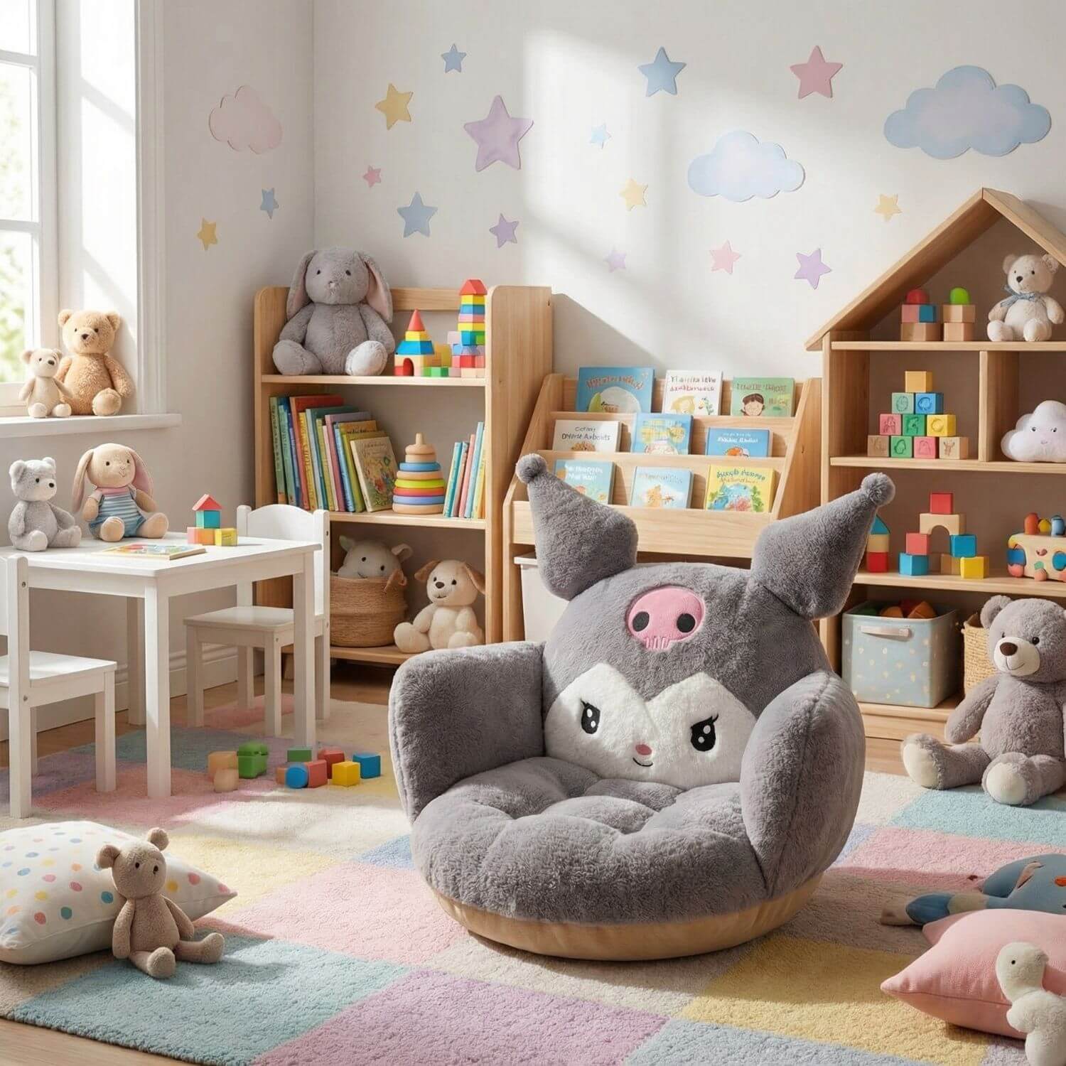 Pouf fauteuil mignon | Nomaï Gris