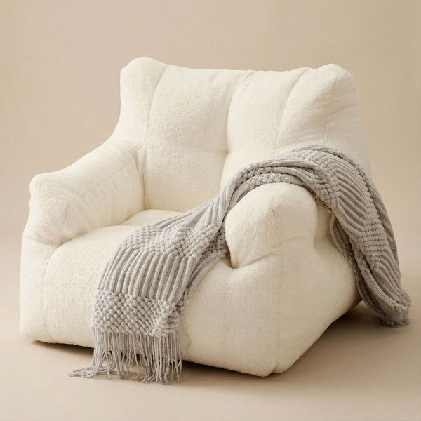 Pouf Fauteuil Salon | Nomaï Blanc