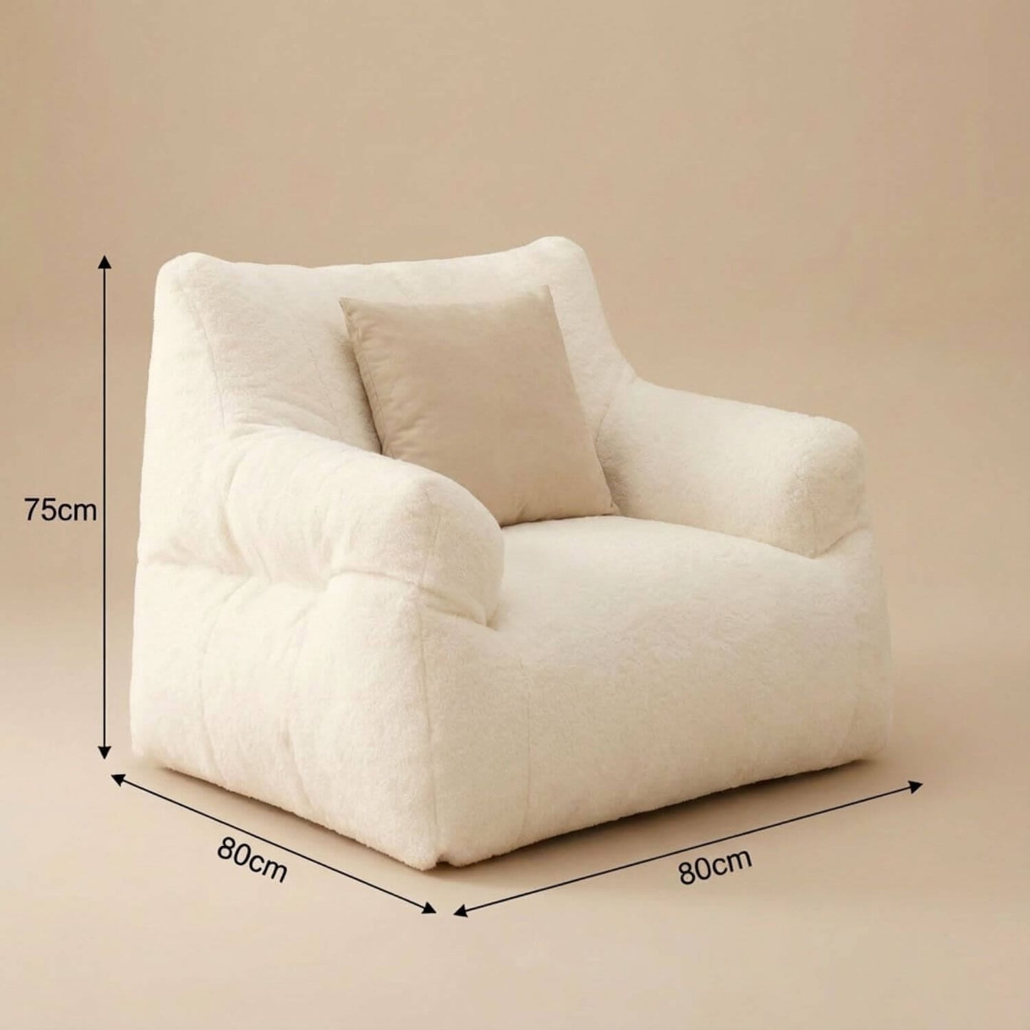 Pouf Fauteuil Salon | Nomaï Blanc