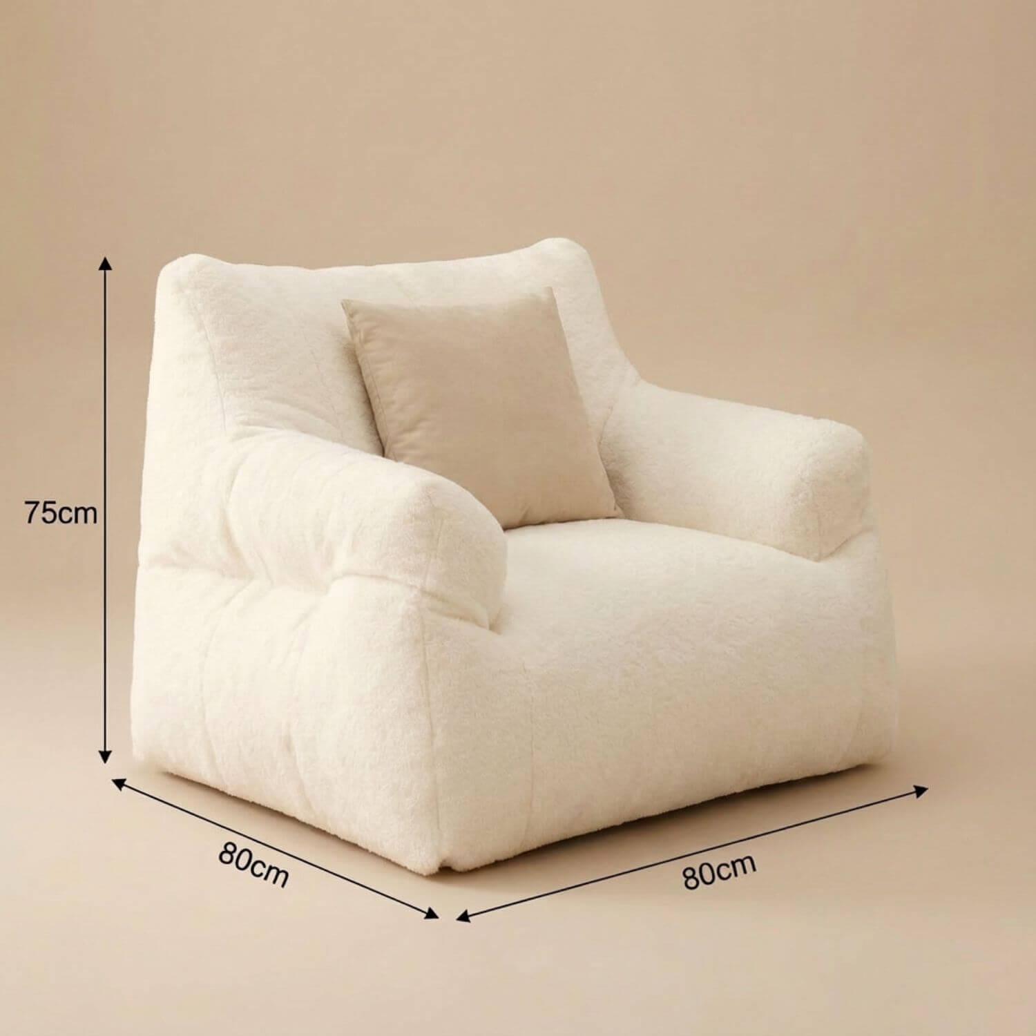 Pouf Fauteuil Salon | Nomaï Blanc