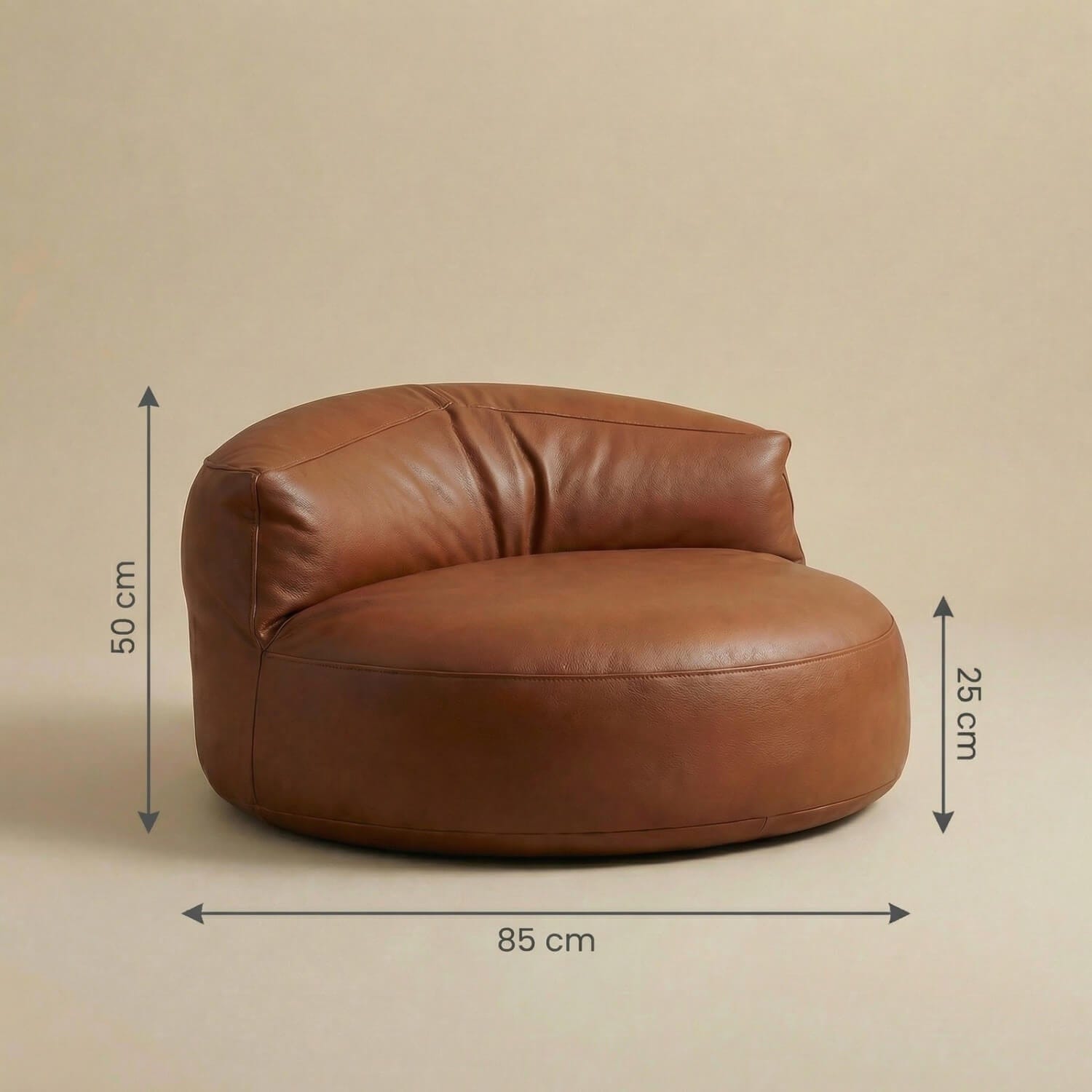Pouf fauteuil salon similicuir | Nomaï 
