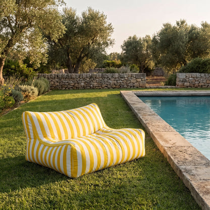 SOLIS | Pouf géant pour extérieur | Nomaï – sur la pelouse, coloris Jaune