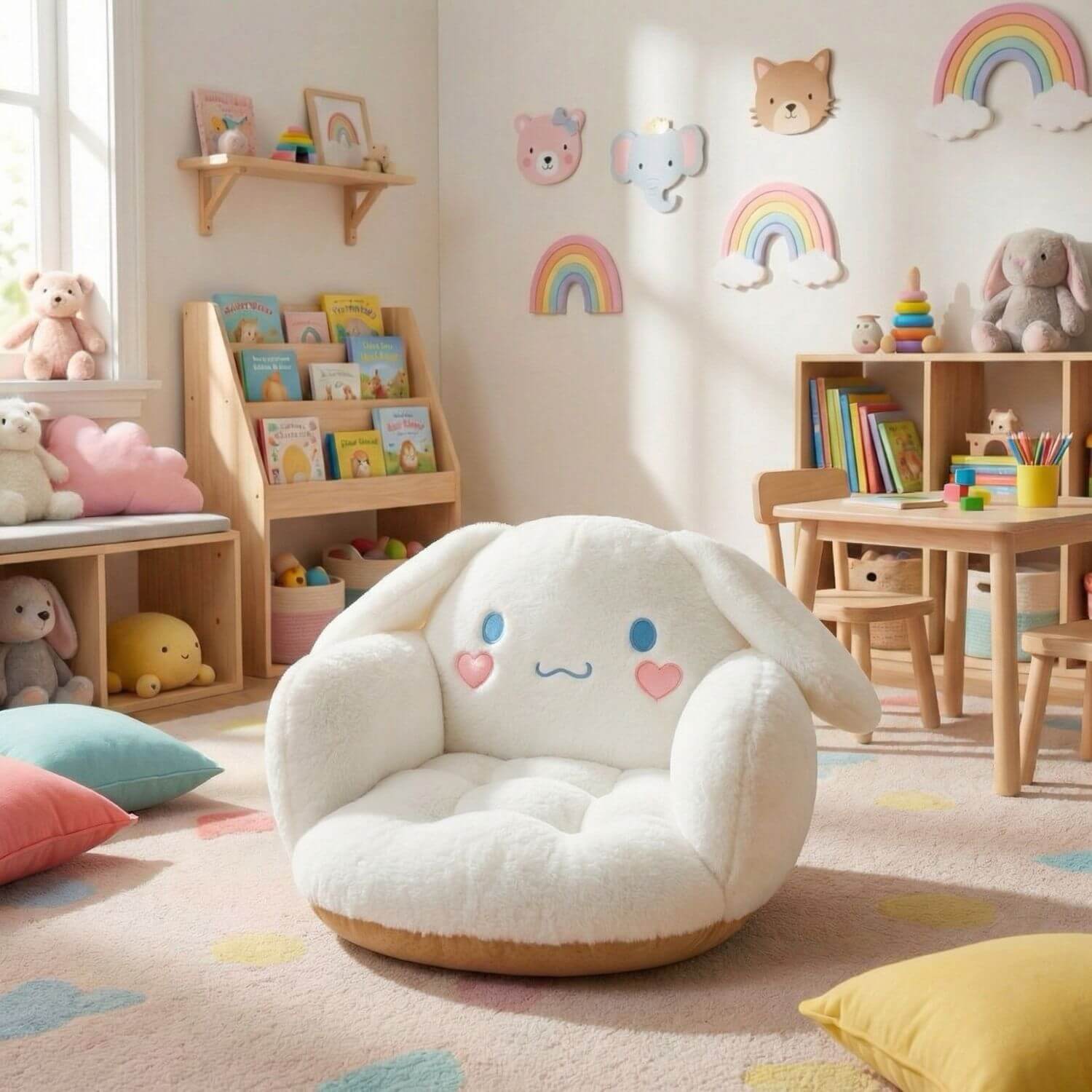 Pouf lecture enfant | Nomaï Blanc