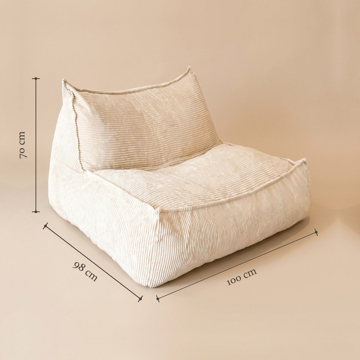 LOUNGE | Pouf lounge velours côtelé | Nomaï – dimensions