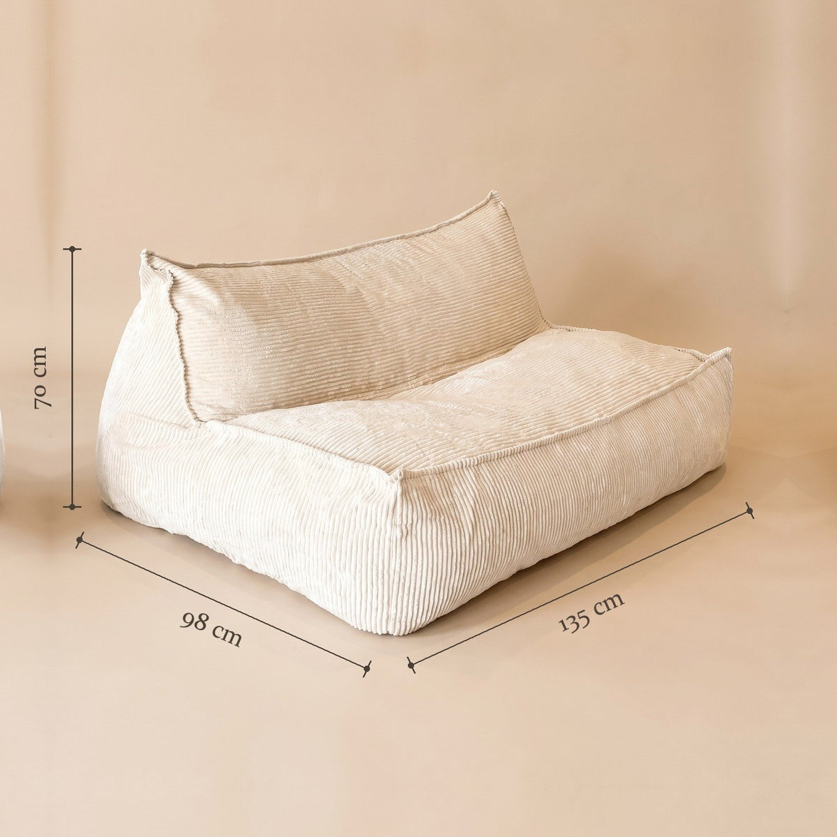 LOUNGE | Pouf lounge velours côtelé | Nomaï – dimensions