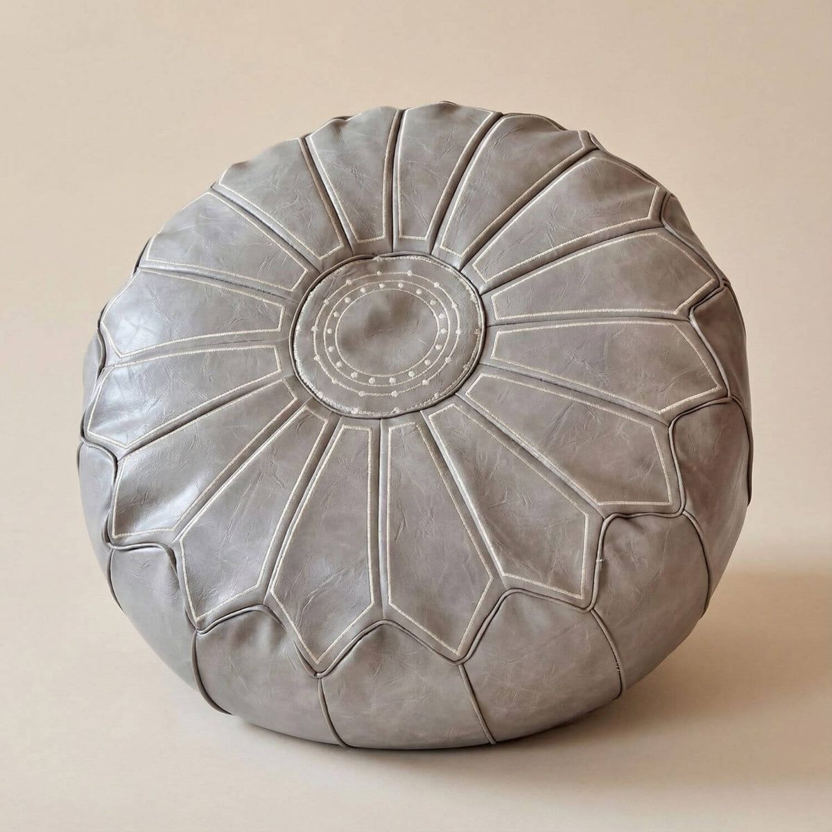 Pouf marocain rond | Nomaï Beige