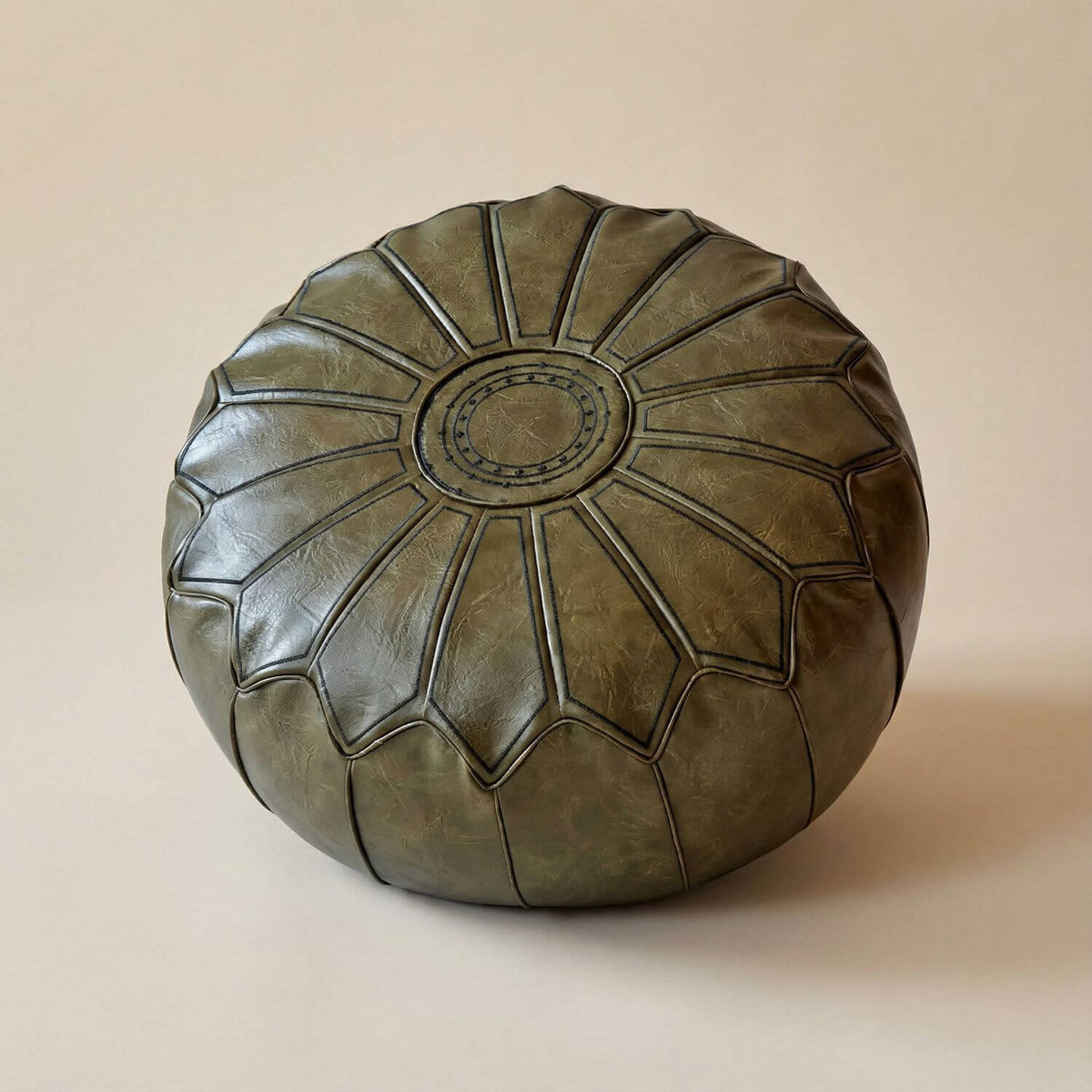 Pouf marocain rond | Nomaï Kaki