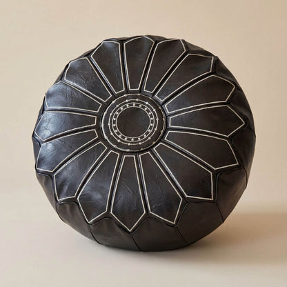Pouf marocain rond | Nomaï Noir