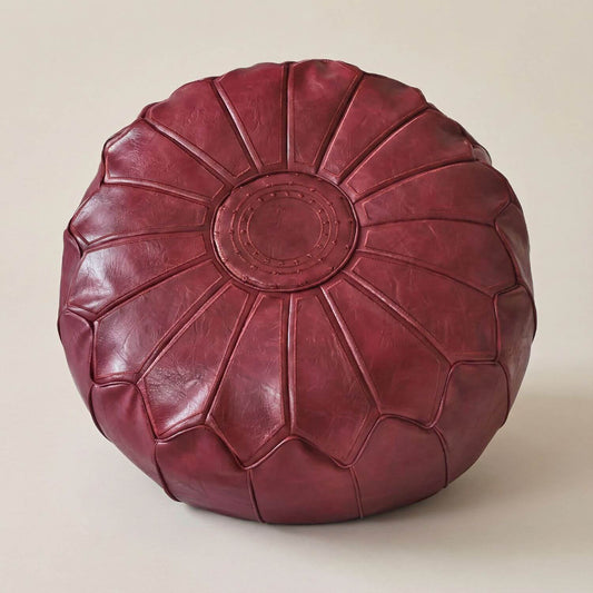 Pouf marocain rond | Nomaï Rouge