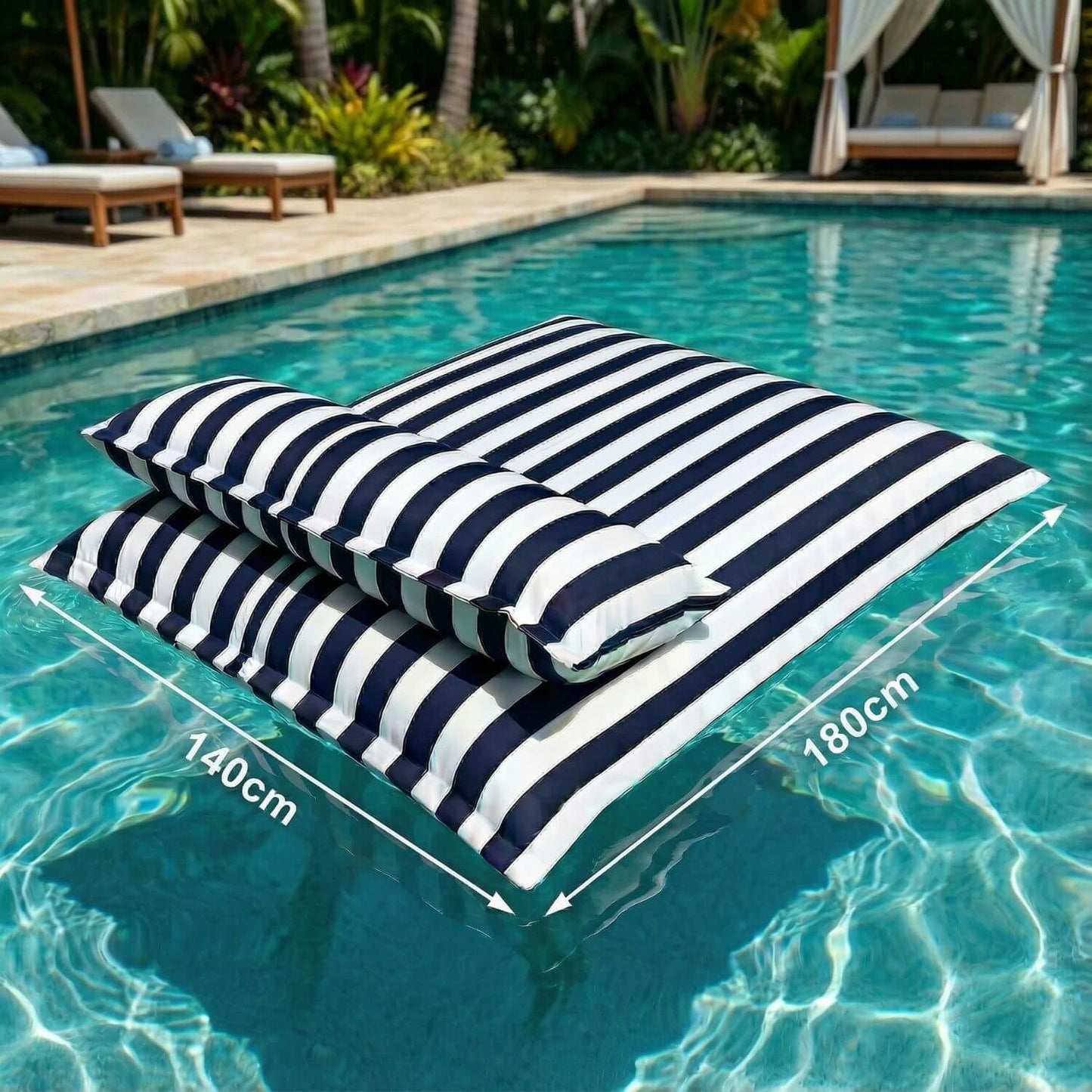 Pouf piscine rayé | Nomaï