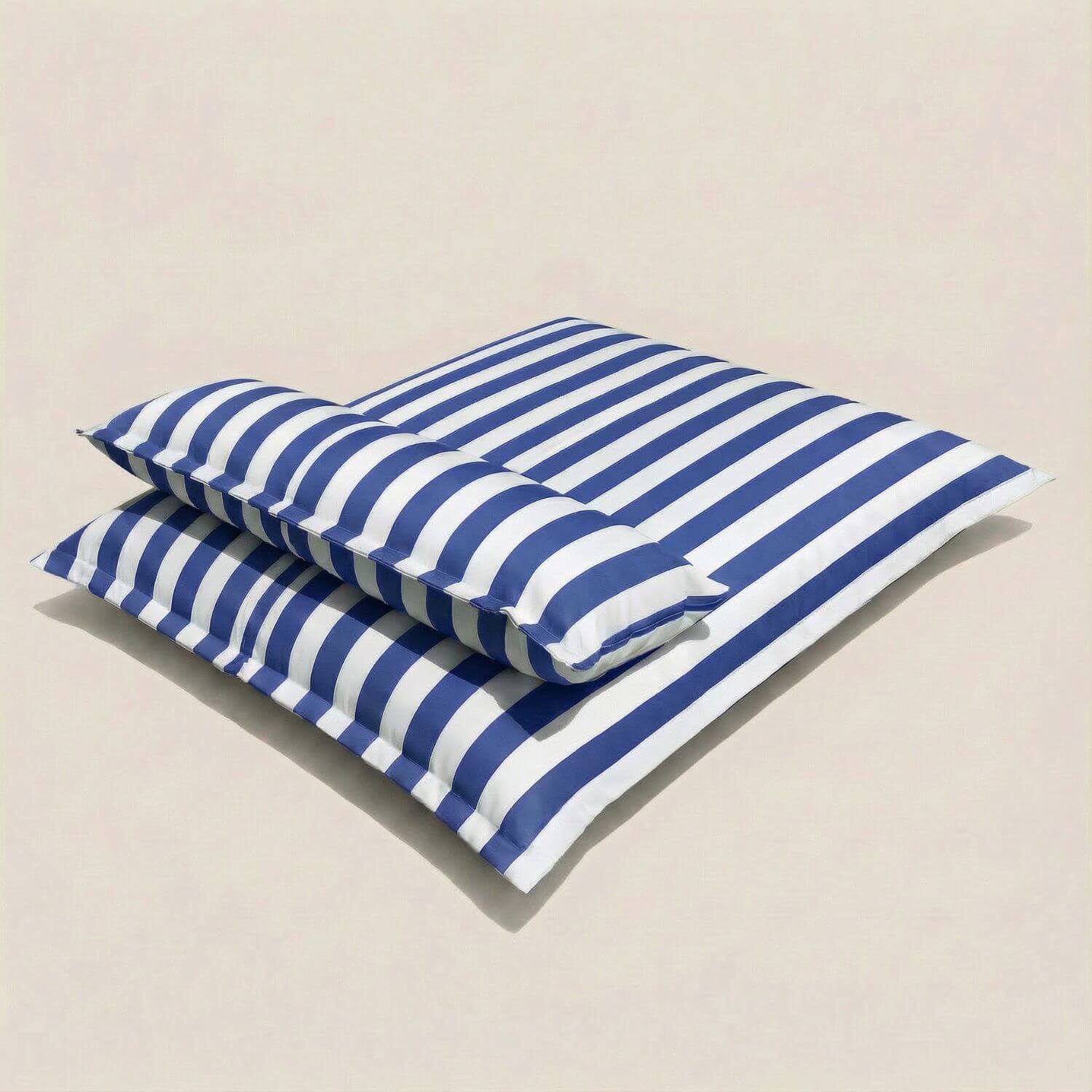 Pouf piscine rayé | Nomaï Bleu marine