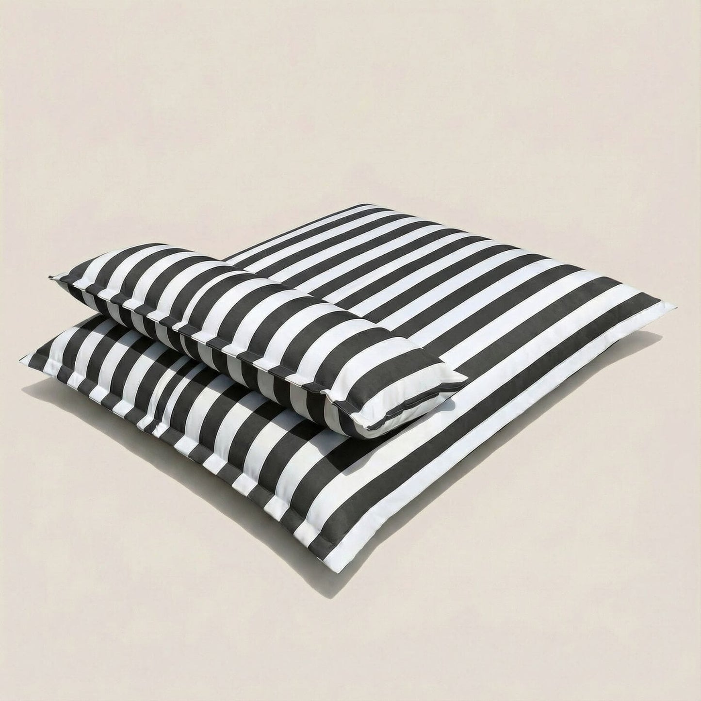 Pouf piscine rayé | Nomaï Gris foncé