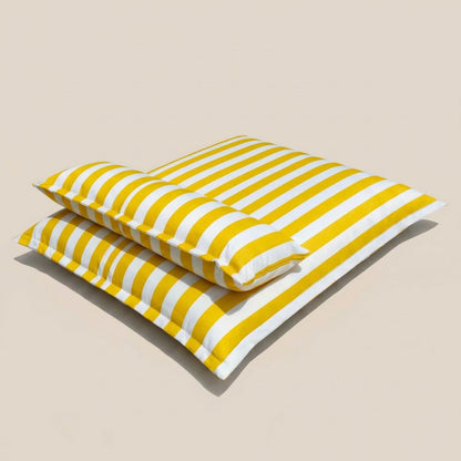 Pouf piscine rayé | Nomaï Jaune