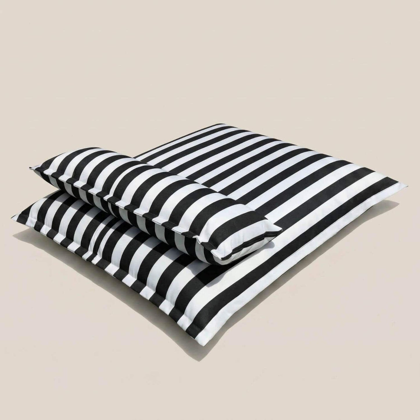 Pouf piscine rayé | Nomaï Noir