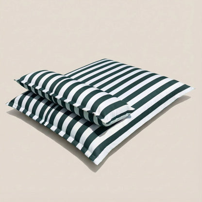 Pouf piscine rayé | Nomaï Vert foncé