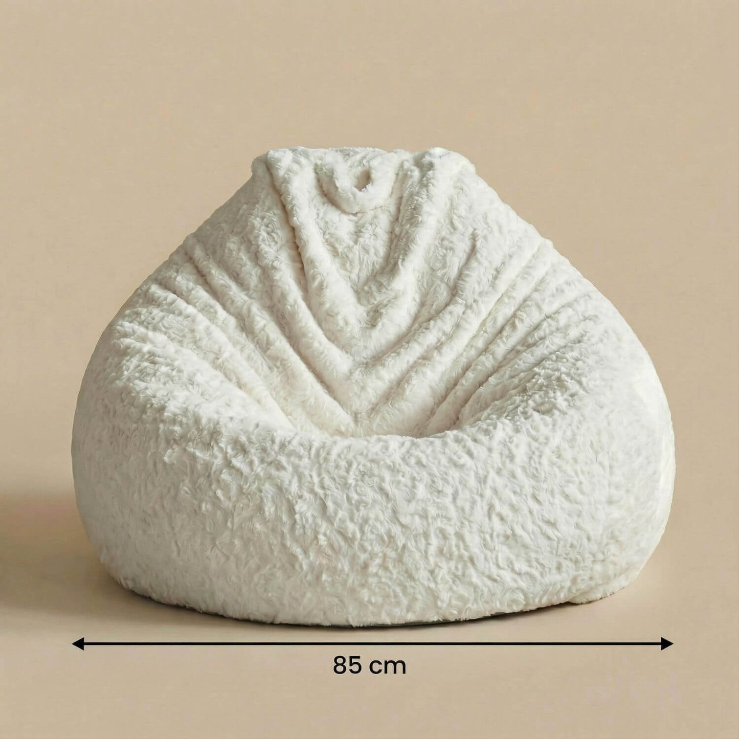 Pouf poire bouclette | Nomaï Beige