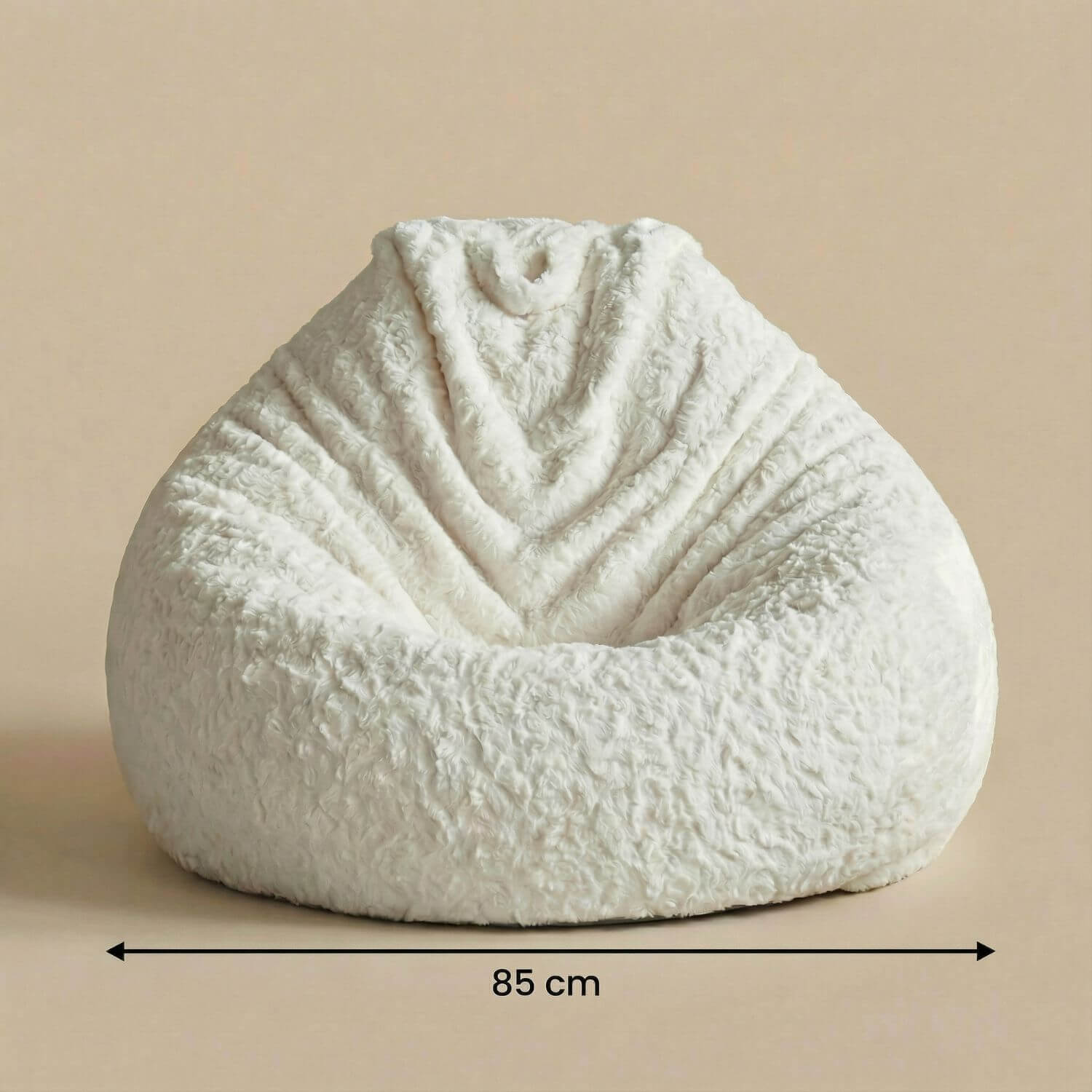 Pouf poire bouclette | Nomaï Beige