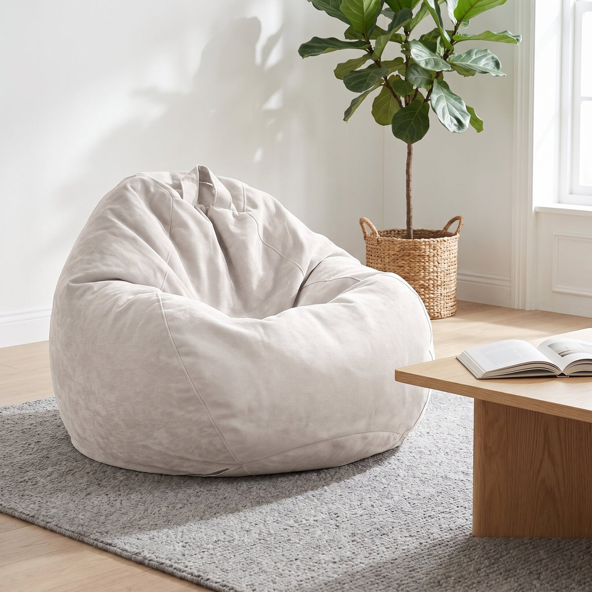 FLOW | Pouf poire chenille | Nomaï – mise en situation 2