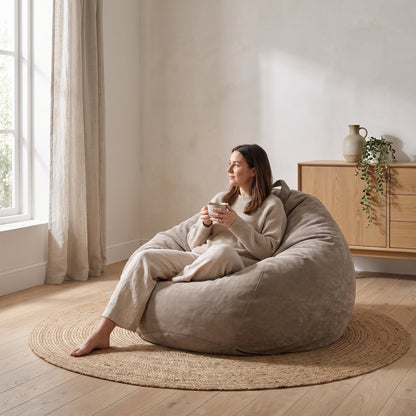 FLOW | Pouf poire chenille | Nomaï – mise en situation 3