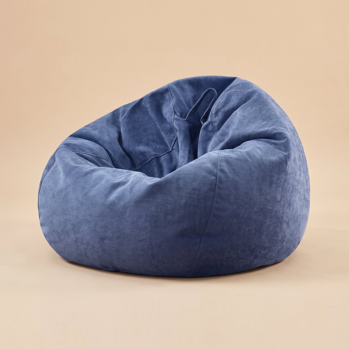 FLOW | Pouf poire chenille | Nomaï – Bleu denim
