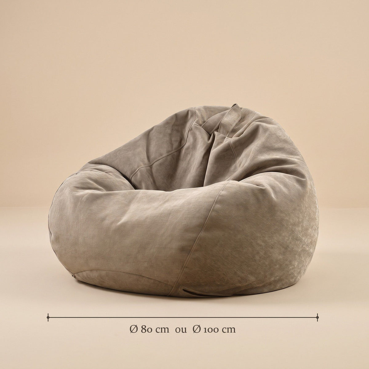 FLOW | Pouf poire chenille | Nomaï – dimensions