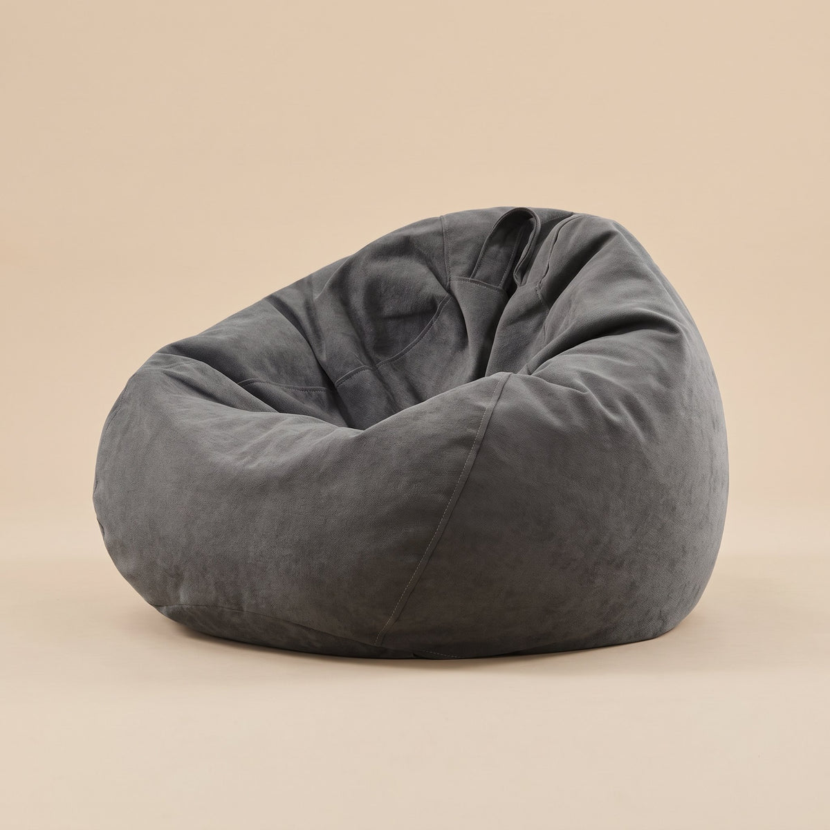 FLOW | Pouf poire chenille | Nomaï – Gris anthracite