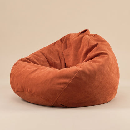 FLOW | Pouf poire chenille | Nomaï – Orange brûlé