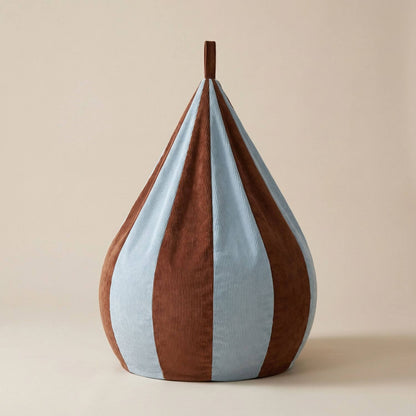 Pouf poire enfant premium | Nomaï Bleu Marron
