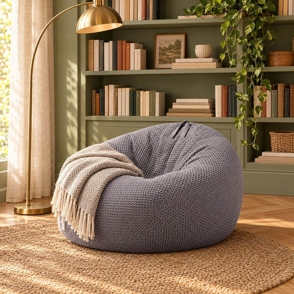 FLOW | Pouf poire gaufré | Nomaï – ambiance 3