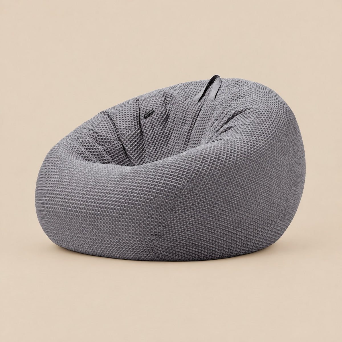 FLOW | Pouf poire gaufré | Nomaï – Gris
