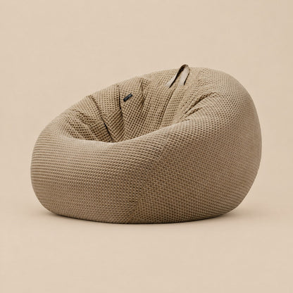 FLOW | Pouf poire gaufré | Nomaï – Sable