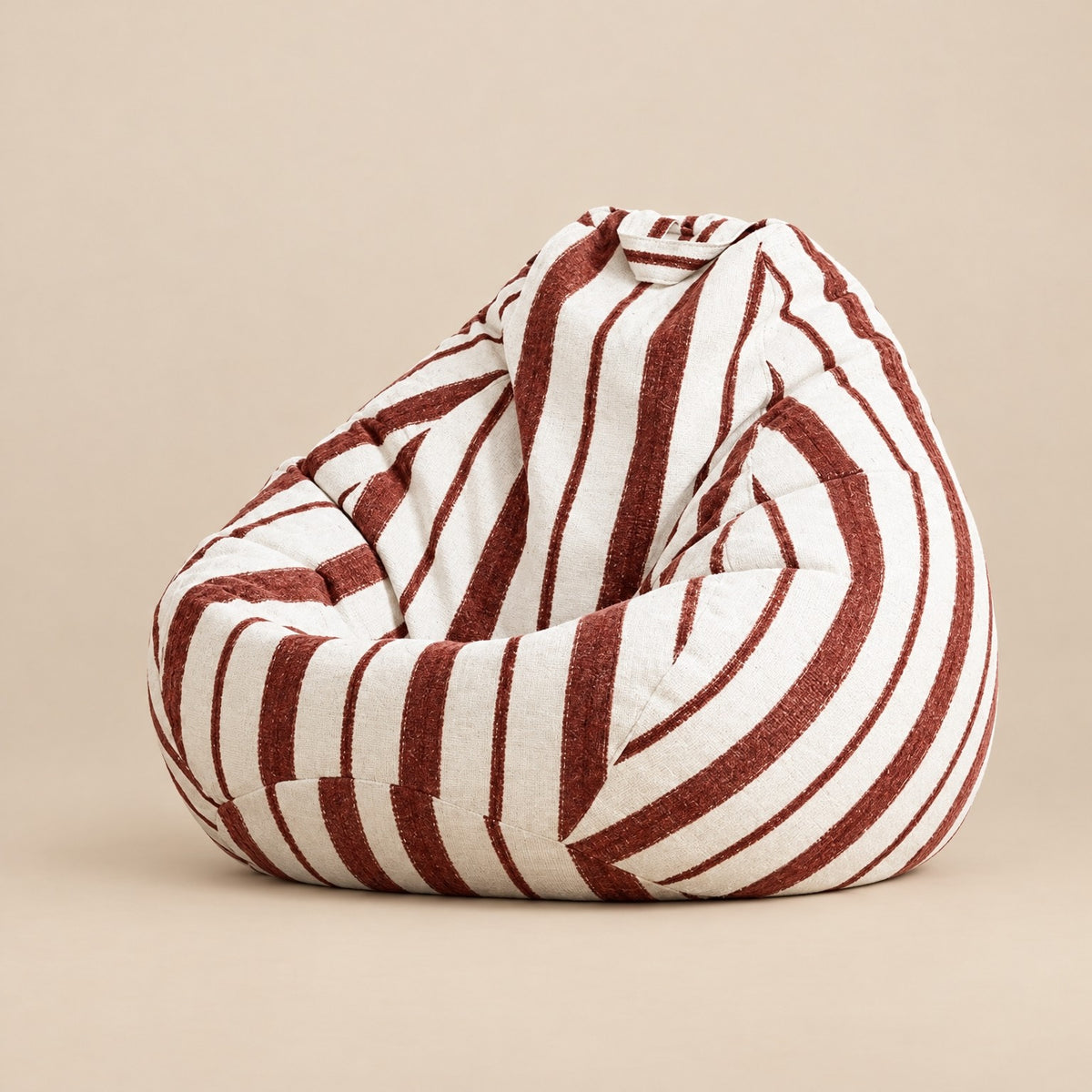 FLOW | Pouf poire rayé | Nomaï – Rayé brique