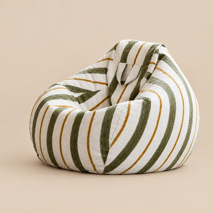 FLOW | Pouf poire rayé | Nomaï – Rayé vert