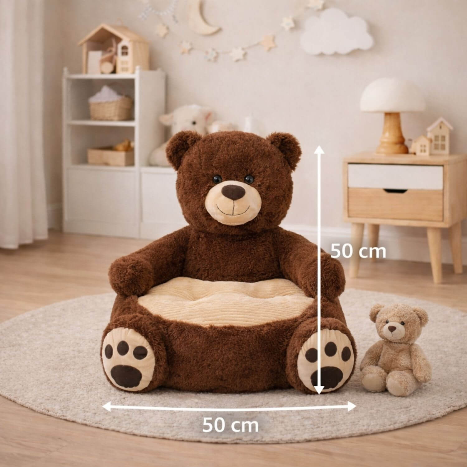 Pouf pour chambre mignon | Nomaï Ours brun