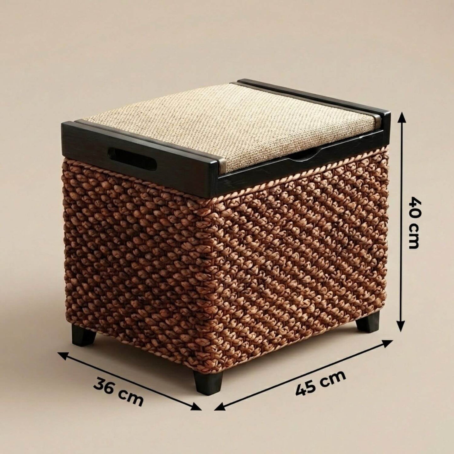 Pouf rangement bois | Nomaï
