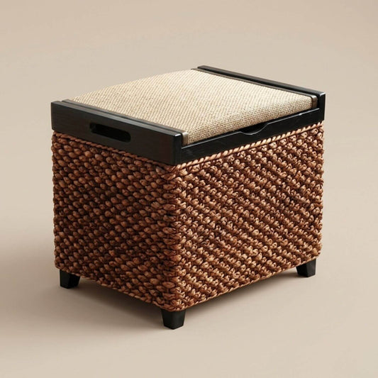 Pouf rangement bois | Nomaï Café