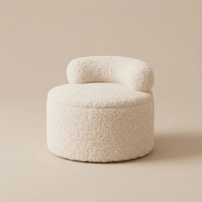 Pouf rangement bouclette | Nomaï Blanc 1
