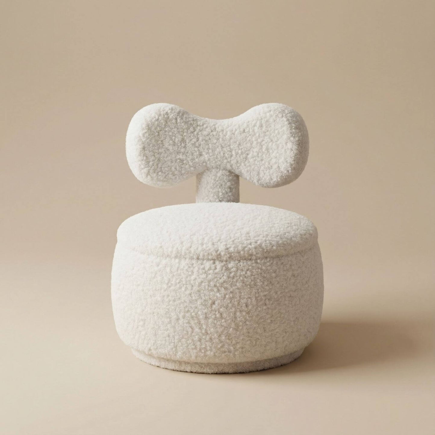 Pouf rangement bouclette | Nomaï Blanc 2
