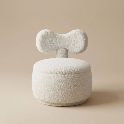 Pouf rangement bouclette | Nomaï Blanc 2