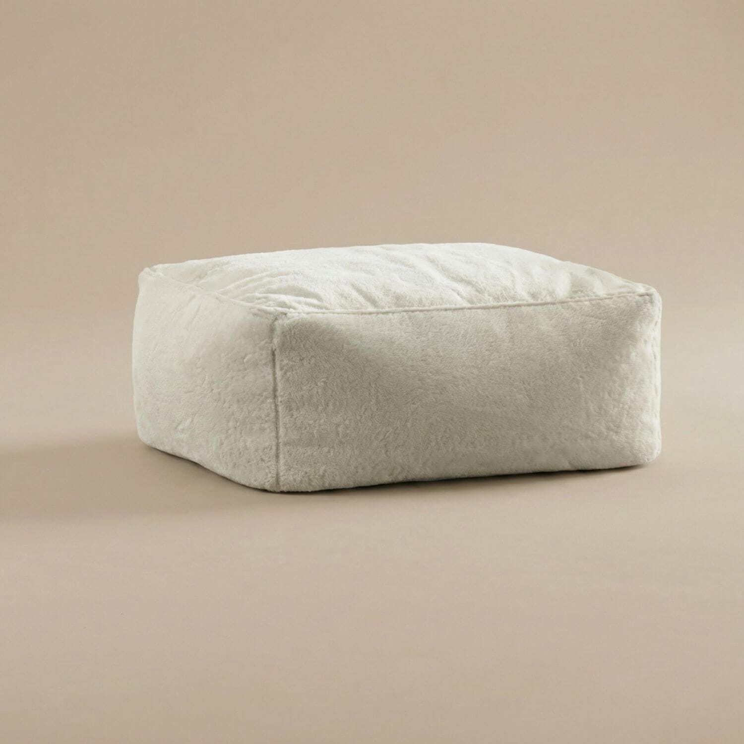 Pouf repose-pied coton | Nomaï Blanc