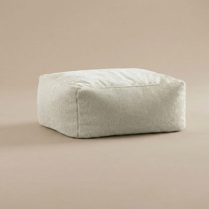 Pouf repose-pied coton | Nomaï Blanc