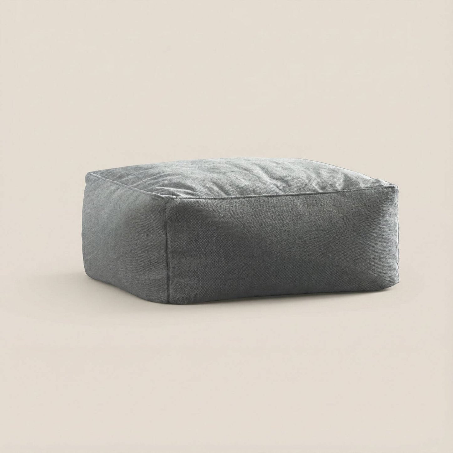 Pouf repose-pied coton | Nomaï Gris
